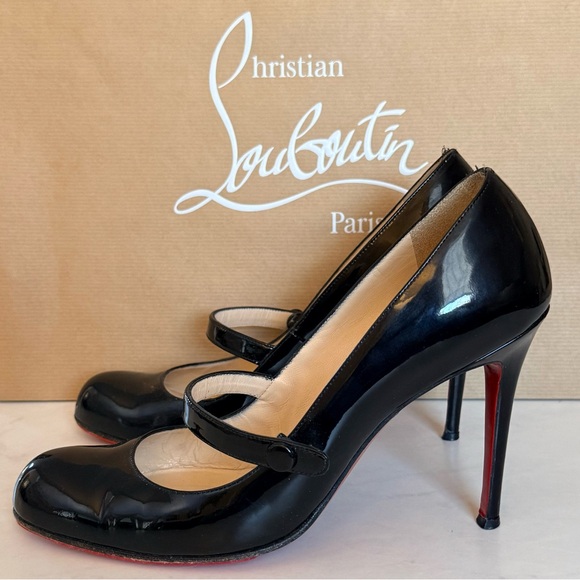 Christian Louboutin Wallis Pumppie 85 mm Mary Jane Red Bottoms Heels size 40 - Picture 4 of 12